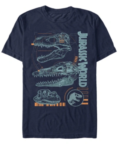 Jurassic World Men's Scales Slash Short Sleeve T-shirt In Navy