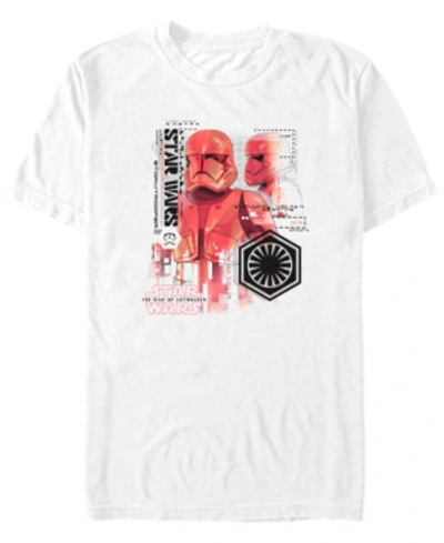Star Wars Men's Rise Of Skywalker Sith Trooper Schematics Short Sleeve T-shirt In White