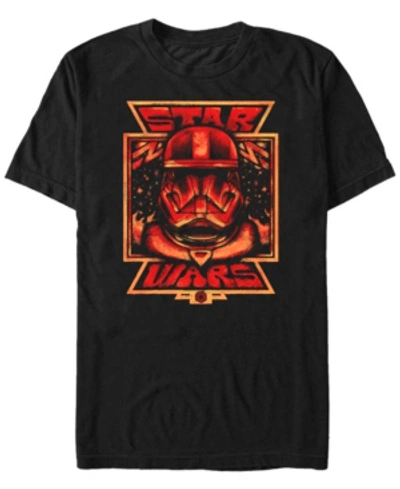 Star Wars Men's Rise Of Skywalker Sith Trooper Art Short Sleeve T-shirt In Black