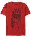Star Wars Men's Rise Of Skywalker First Order Sith Trooper Short Sleeve T-shirt In Red