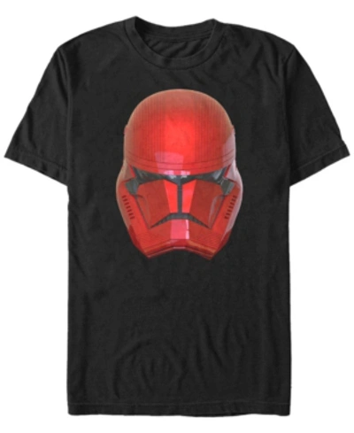 Star Wars Men's Rise Of Skywalker Sith Trooper Big Face Helmet Short Sleeve T-shirt In Black