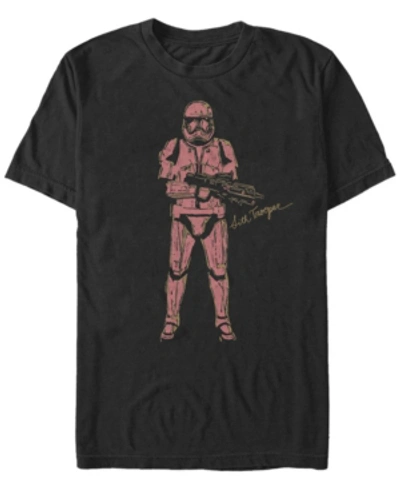 Star Wars Men's Rise Of Skywalker Red Sith Trooper Short Sleeve T-shirt In Black