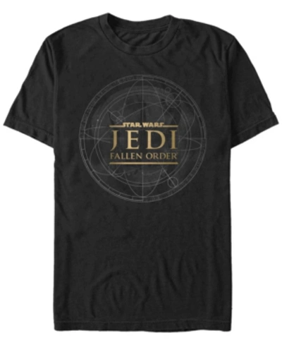 Star Wars Men's Jedi Fallen Order Map Logo T-shirt In Black