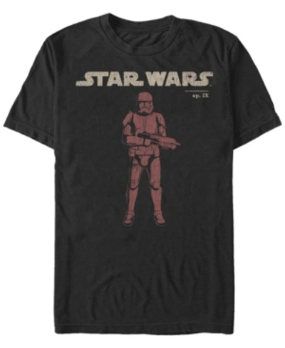 Star Wars Men's Episode Ix Distressed Red Trooper T-shirt In Black