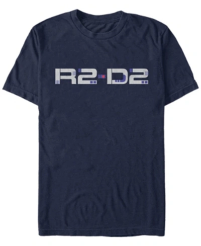 Star Wars Men's Episode Ix Rise Of Skywalker R2-d2 Droid Text T-shirt In Navy