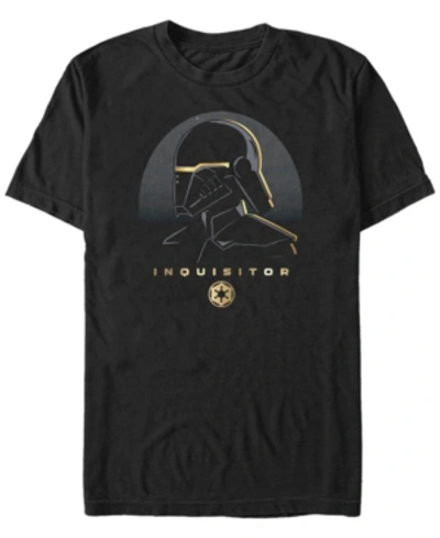 Star Wars Men's Jedi Fallen Order Gold-tone Trim Inquisitor T-shirt In Black
