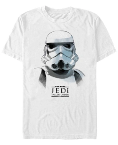 Star Wars Men's Jedi Fallen Order Storm Trooper Sketch T-shirt In White