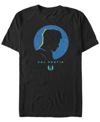 Star Wars Men's Jedi Fallen Order Cal Kestis Silhouette T-shirt In Black