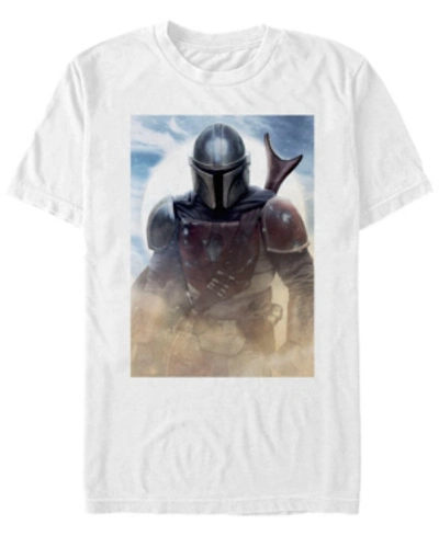 Star Wars Men's Mandalorian Boba Fett Poster T-shirt In White