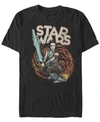 Star Wars Men's Episode Ix Rise Of Skywalker Galaxy Rey T-shirt In Black