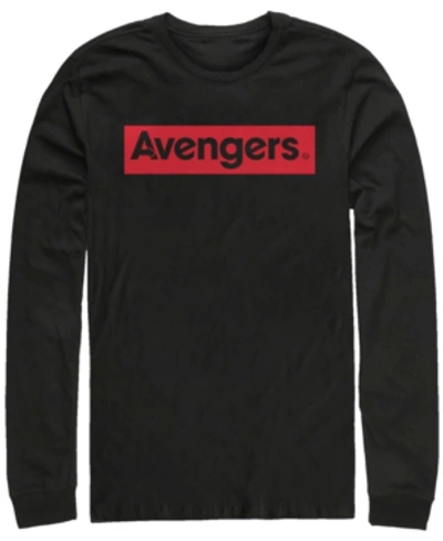 Marvel Men's Avengers Classic Logo, Long Sleeve T-shirt In Black