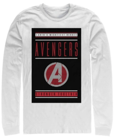 Marvel Men's Avengers Endgame Stronger Together, Long Sleeve T-shirt In White