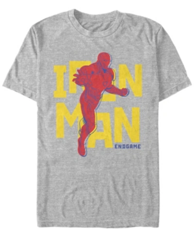 Marvel Men's Avengers Endgame Iron Man Pop Art, Short Sleeve T-shirt In Athletic H