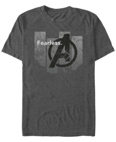 Marvel Men's Avengers Endgame Fearless Panel, Short Sleeve T-shirt In Charcoal H