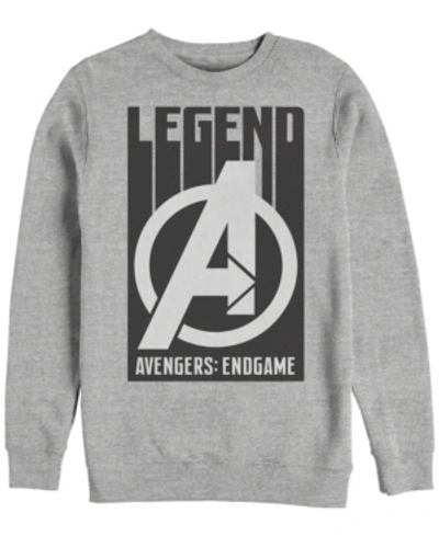 Marvel Men's Avengers Endgame Legend Logo, Crewneck Fleece In Athletic H