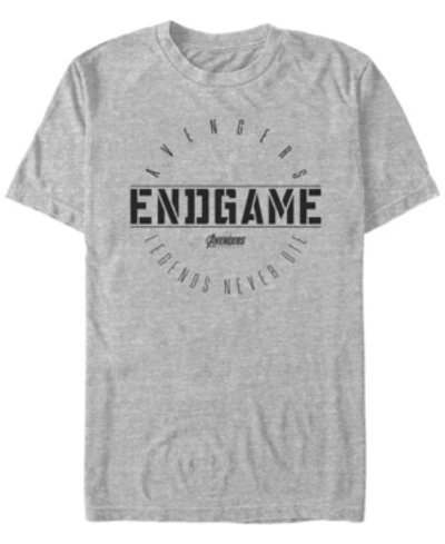 Marvel Men's Avengers Endgame Legends Never Die, Short Sleeve T-shirt In Athletic H