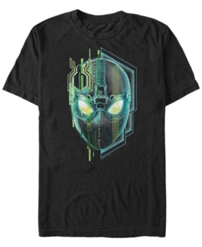 Marvel Men's Spider-man Far From Home Stealth Suit Big Face, Short Sleeve T-shirt In Black
