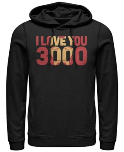 Marvel Men's Avengers Endgame I Love You 3000 Iron Man, Pullover Hoodie In Black