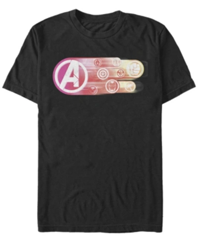 Marvel Men's Avengers Endgame Hero Icons Logo, Short Sleeve T-shirt In Black