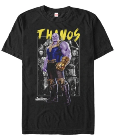 Marvel Men's Avengers Infinity War Thanos Portrait, Short Sleeve T-shirt In Black