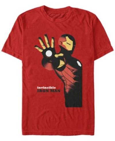 Marvel Men's Invincible Iron Man Poster, Short Sleeve T-shirt In Red