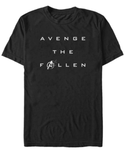 Marvel Men's Avengers Endgame Avenge The Fallen Logo, Short Sleeve T-shirt In Black