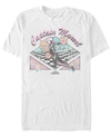 Marvel Men's Captain  Retro Checkered Comic, Short Sleeve T-shirt In White