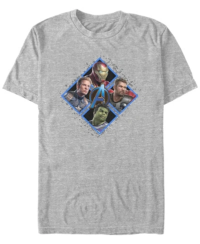 Marvel Men's Avengers Endgame Hero Four Square, Short Sleeve T-shirt In Athletic H