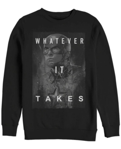 Marvel Men's Avengers Endgame Whatever It Takes, Crewneck Fleece In Black