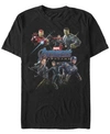 Marvel Men's Avengers Endgame Splatter Group, Short Sleeve T-shirt In Black