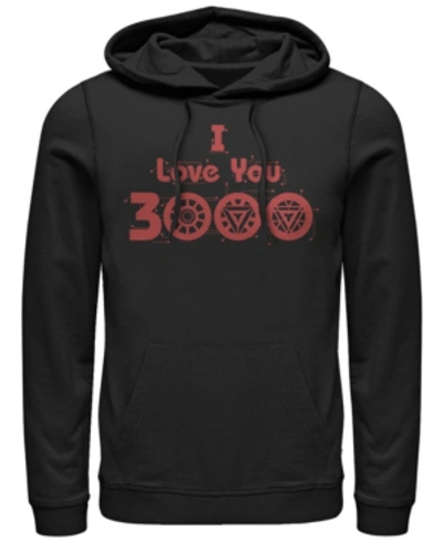 Marvel Men's Avengers Endgame I Love You 3000 Circuits, Pullover Hoodie In Black