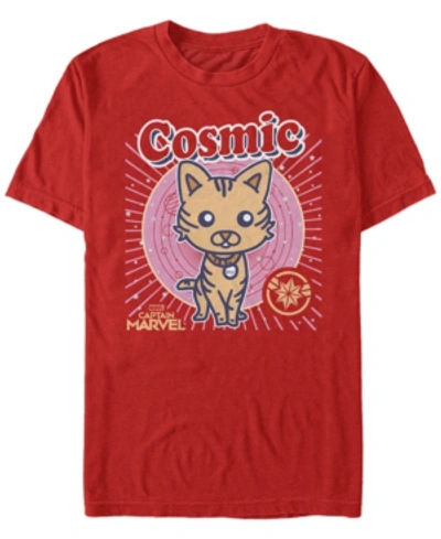 Marvel Men's Captain  Cosmic Goose Kawaii Cartoon, Short Sleeve T-shirt In Red