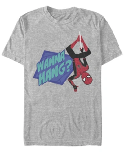 Marvel Men's Spider-man Far From Home Wanna Hang, Short Sleeve T-shirt In Athletic H