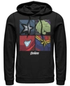 Marvel Men's Avengers Endgame Box Up Hero Logos, Pullover Hoodie In Black