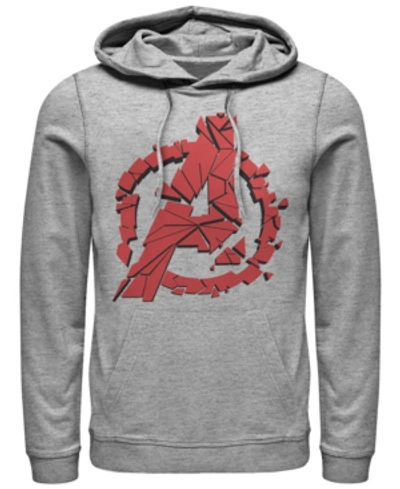 Marvel Men's Avengers Endgame Shattered Logo, Pullover Hoodie In Athletic H