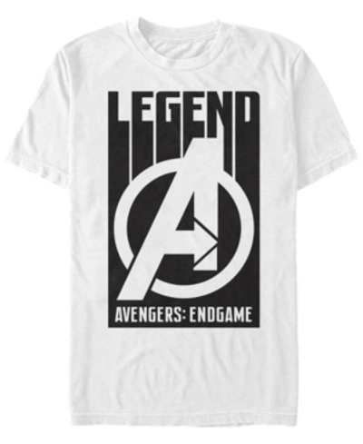 Marvel Men's Avengers Endgame Legend Logo, Short Sleeve T-shirt In White