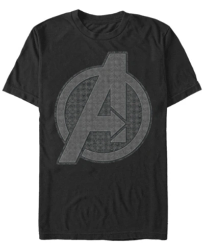 Marvel Men's Avengers Endgame Grayscale Icons Logo, Short Sleeve T-shirt In Black