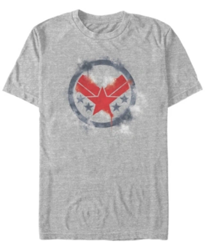 Marvel Men's Avengers Endgame War Machine Spray Paint Logo, Short Sleeve T-shirt In Athletic H