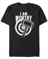 Marvel Men's Avengers Endgame I Am Worthy, Short Sleeve T-shirt In Black