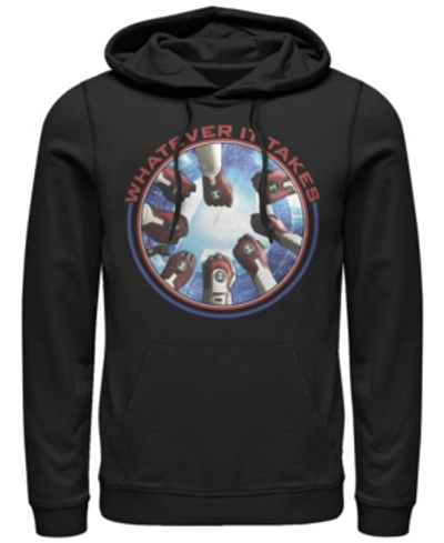 Marvel Men's Avengers Endgame Whatever It Takes Fist Bump, Pullover Hoodie In Black