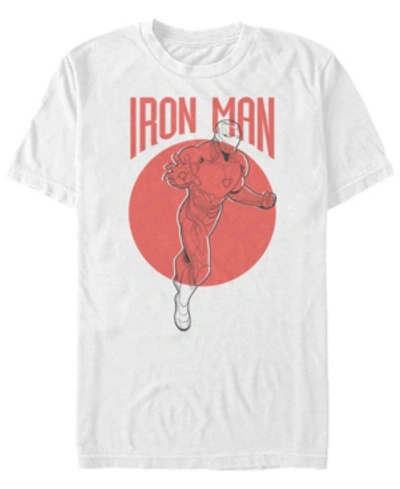 Marvel Men's Avengers Endgame Iron Man Pop Art, Short Sleeve T-shirt In White