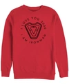 Marvel Men's Avengers Endgame Iron Man I Love You 3000, Crewneck Fleece In Red