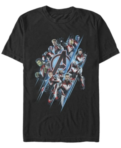 Marvel Men's Avengers Endgame Group Suit Up, Short Sleeve T-shirt In Black