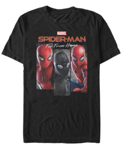 Marvel Men's Spider-man Far From Home Web Panel, Short Sleeve T-shirt In Black