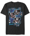 Marvel Men's Avengers Endgame Tech Block Portraits, Short Sleeve T-shirt In Black