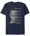 Marvel Men's Captain  Nick Fury Big Face Quote, Short Sleeve T-shirt In Navy