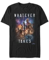 Marvel Men's Avengers Endgame Whatever It Takes Galaxy Poster, Short Sleeve T-shirt In Black