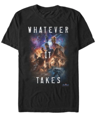 Marvel Men's Avengers Endgame Whatever It Takes Galaxy Poster, Short Sleeve T-shirt In Black