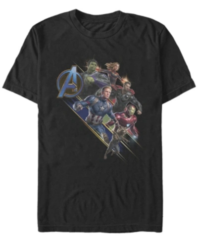 Marvel Men's Avengers Endgame Group Action, Short Sleeve T-shirt In Black