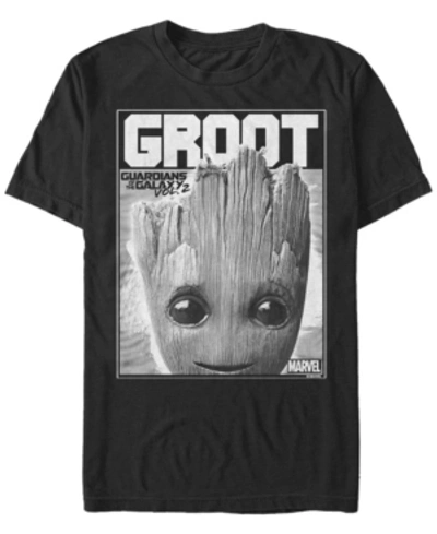Marvel Men's Guardian Of The Galaxy Groot Poster, Short Sleeve T-shirt In Black